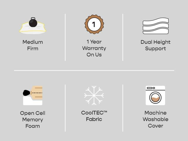 Contour CoolTEC™ Memory Foam Pillow