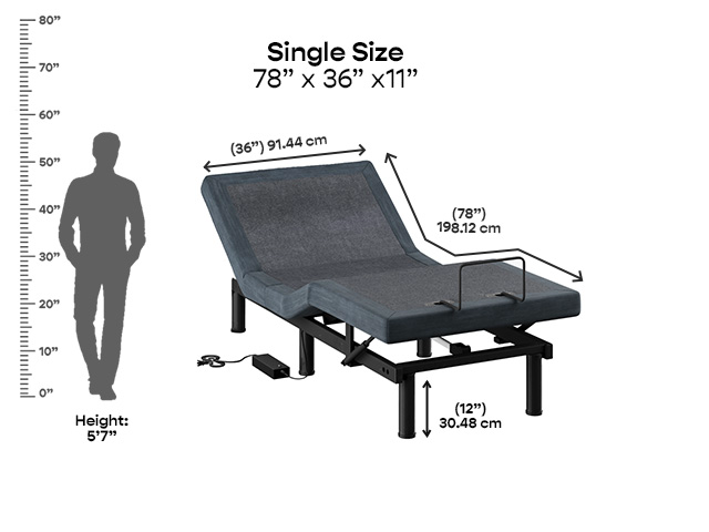 Taurus Smart Recliner Bed Without Headboard